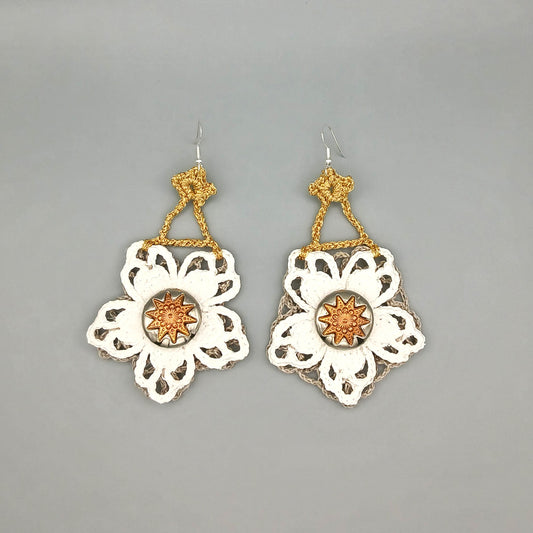 Easygoing chick crochet statement earrings
